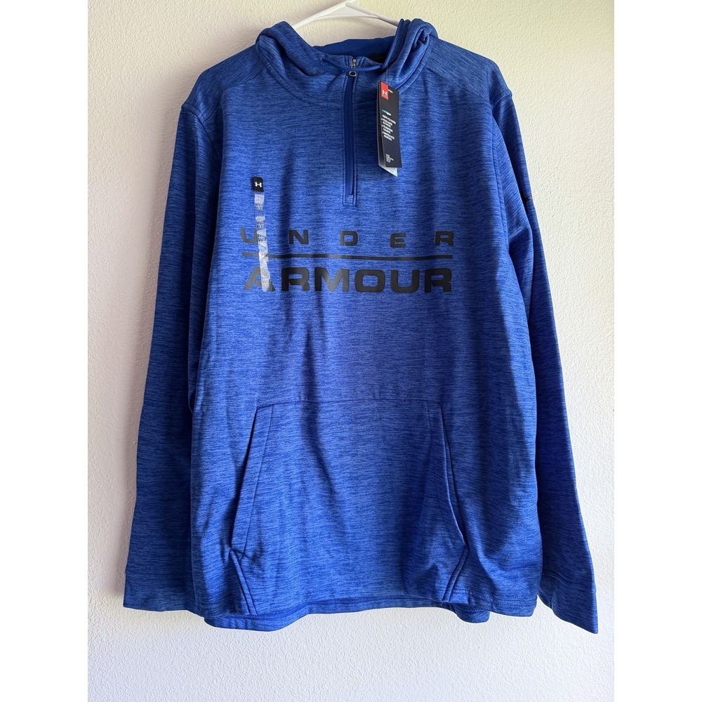 Under Armour Sweater Mens XL Blue Casual Pullover Hoodie Sweatshirt New